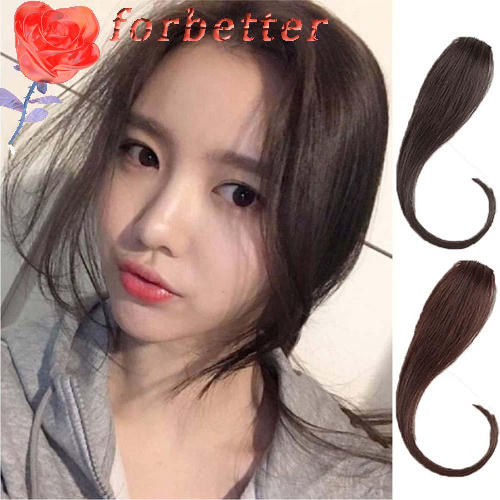 Kẹp Tóc Mái Đơn Màu Nâu Gợn Sóng Phía Trước Tiện Dụng Cho Nữ