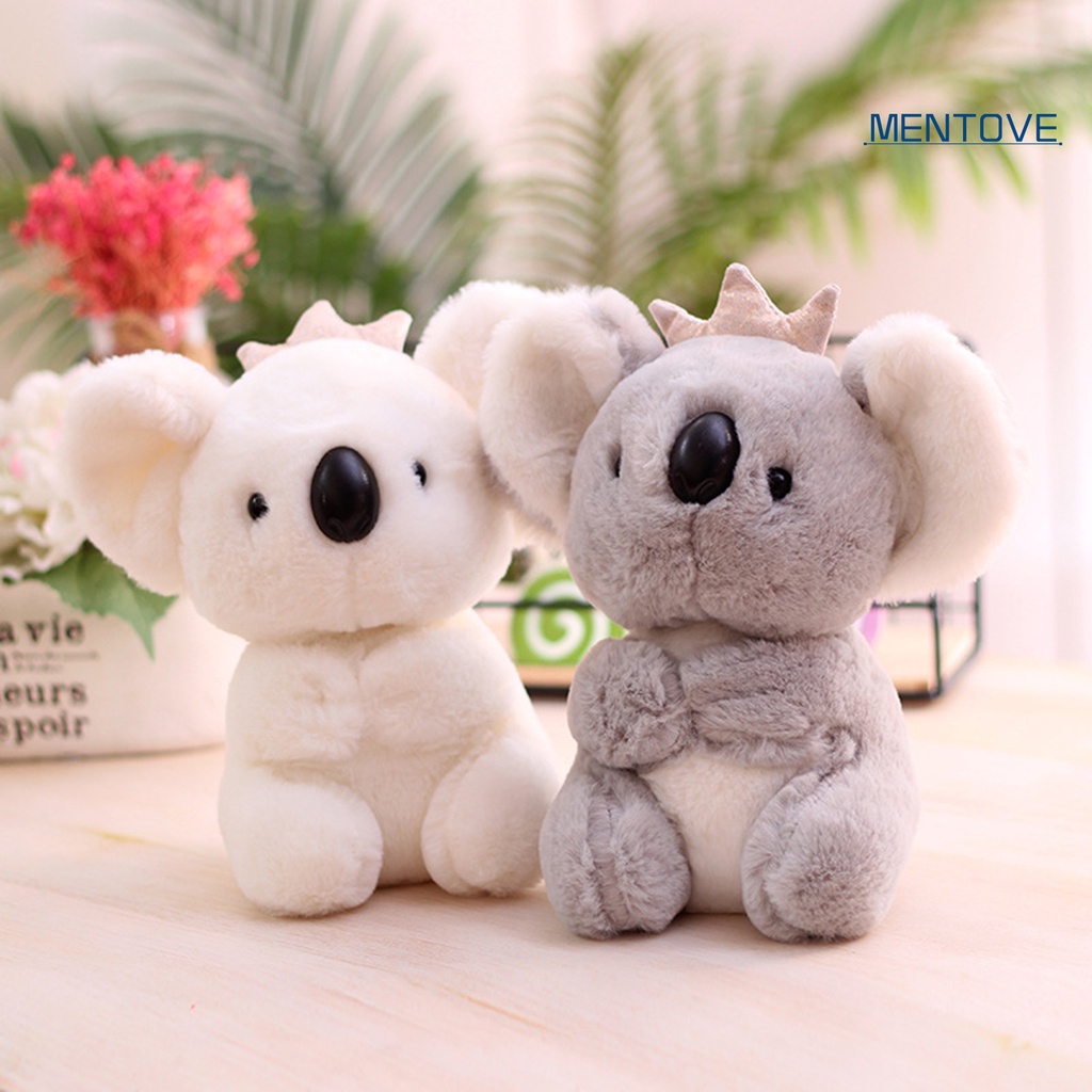 [MT] Thú Nhồi Bông Hình Gấu Koala Đeo Vương Miện Bằng Cotton PP Cảm Ứng Sống Động Thoải Mái