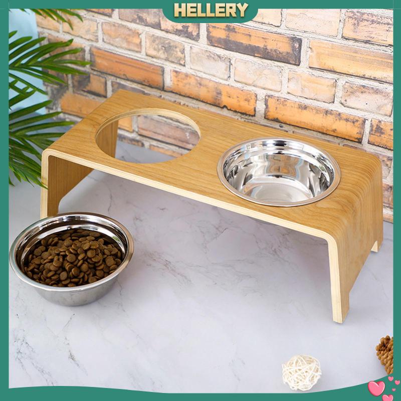 Bát Đựng Thức Ăn / Nước Uống Kèm 2 Bát Đựng Bằng Thép Không Gỉ Dành Cho Thú Cưng