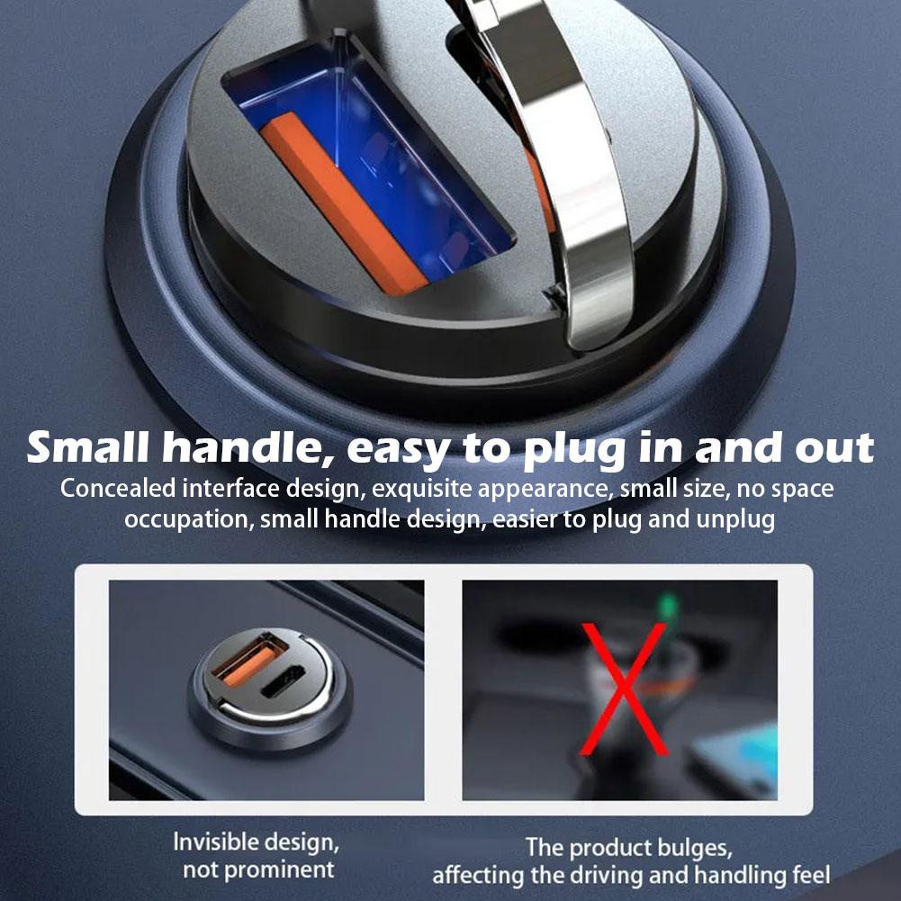 Tẩu Sạc Nhanh 2 Cổng Usb QC3.0 PD 5A 12-24V Cho Xe Hơi N6X3