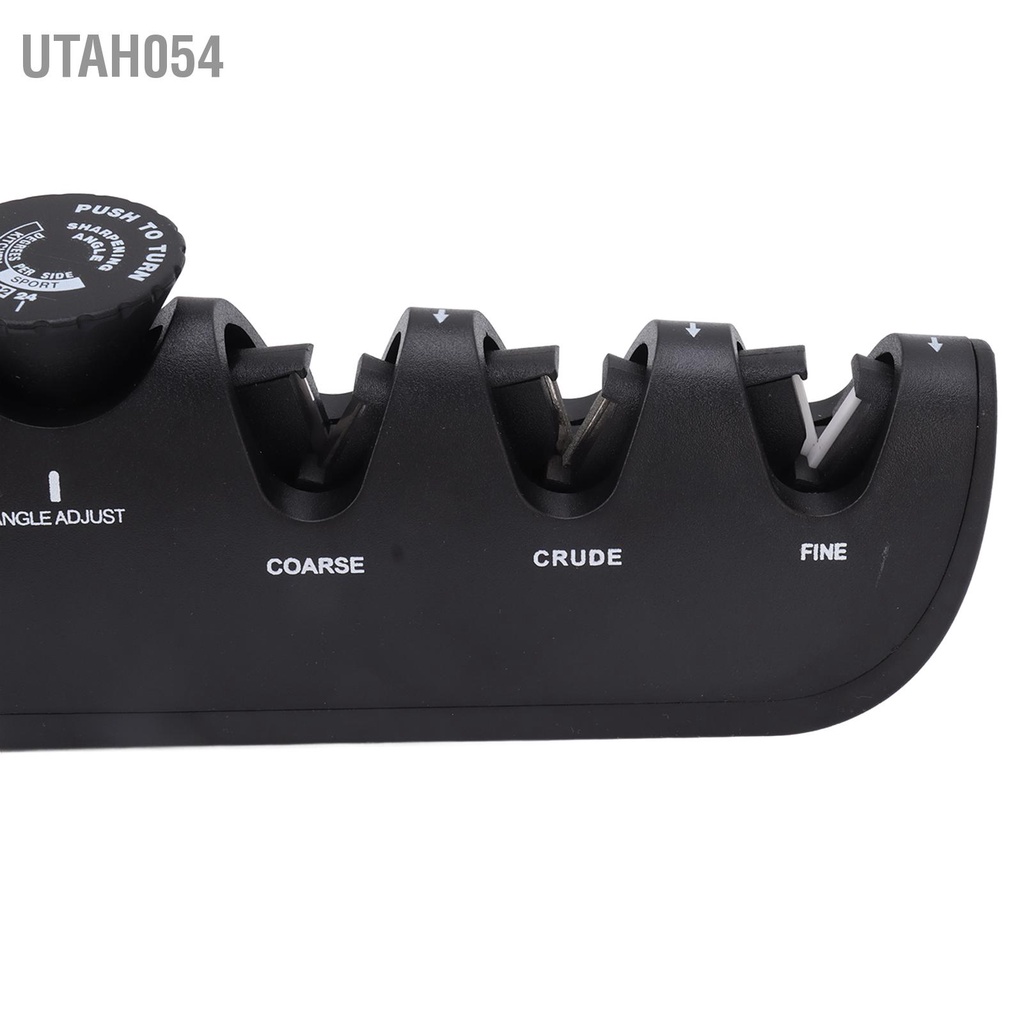 Utah054 Dụng Cụ Mài Dao Có Thể Điều Chỉnh 4 Trong 1 Màu Đen Sắc Nét Nhà Bếp Cho Hàng Gia Đình