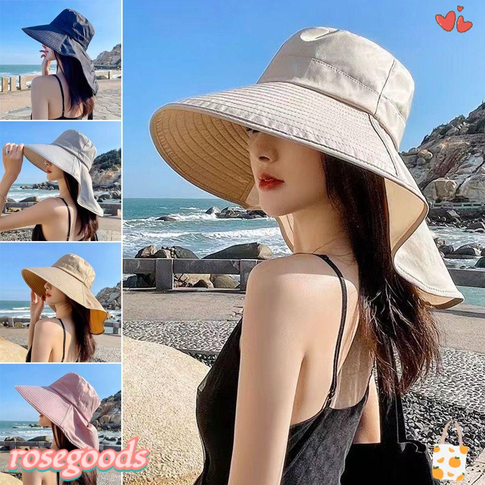 Mũ Bucket Chống Nắng Thoáng Khí Họa Tiết Hoa Hồng Thời Trang Mùa Hè