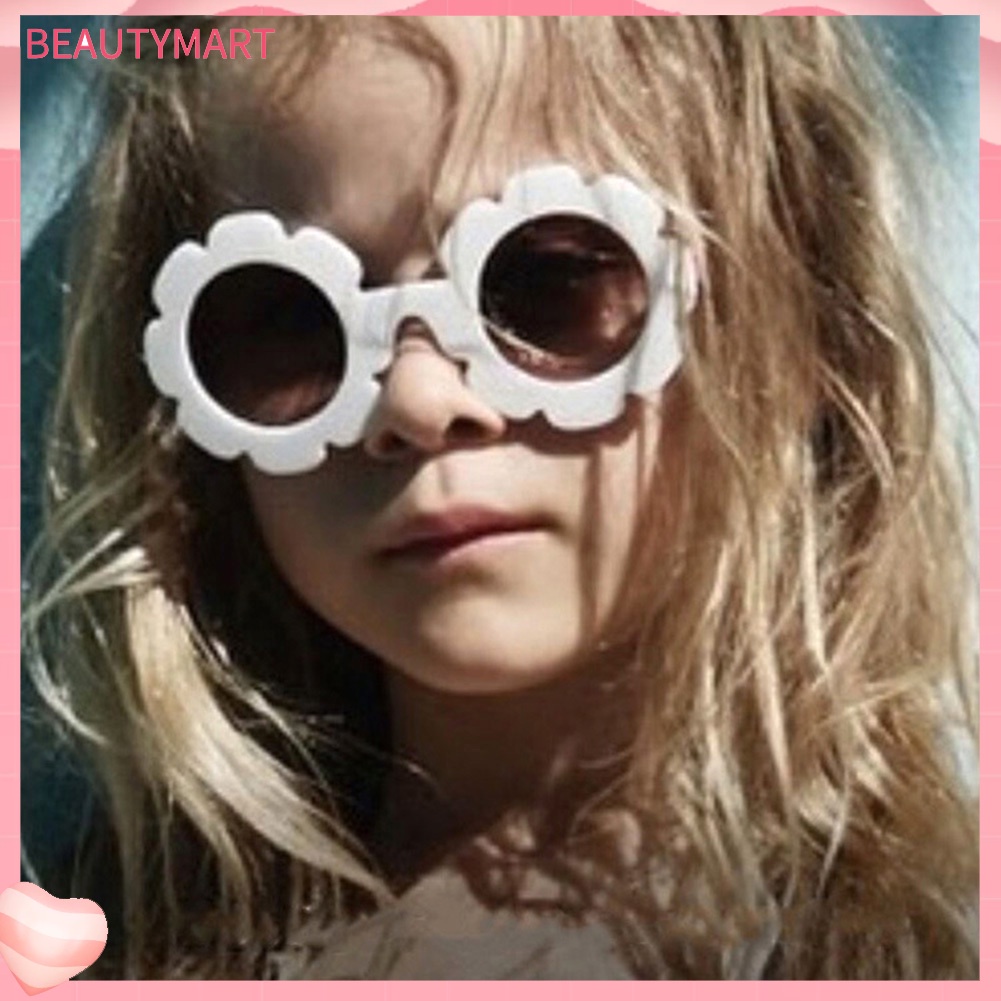 Kính Mát Phân Cực Chống Tia UV400 Tròng Tròng Họa Tiết Hoa Cho Bé Trai Và Gái