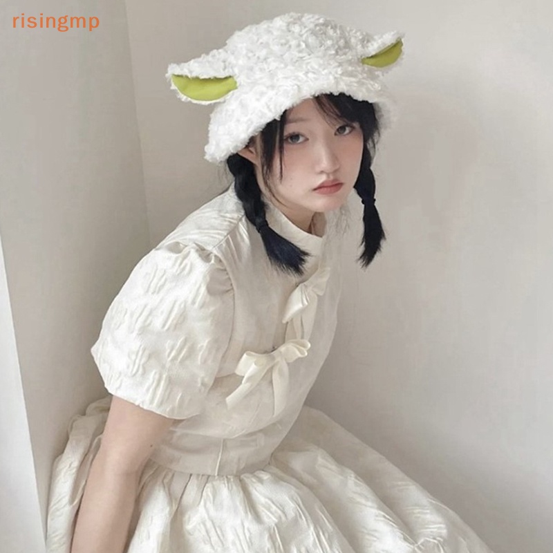 Mũ Bucket Phủ Lông Cừu Nhân Tạo Mềm Mại Phong Cách Vintage Thời Trang Mùa Đông Cho Nữ