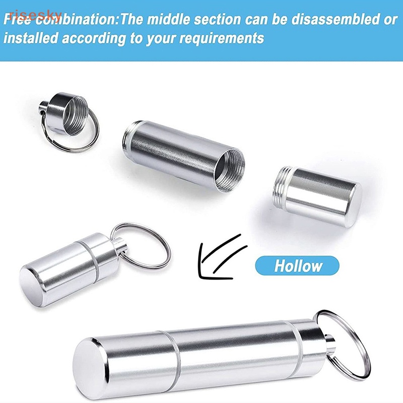 1 Hộp Đựng Thuốc Bằng Nhôm Hình Viên Con Nhộng