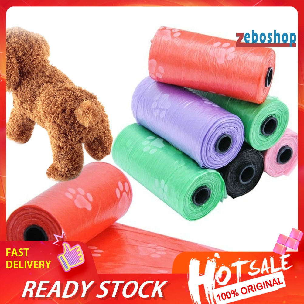 Set 2 / 30 Túi Đựng Chất Thải Hình Dấu Chân Cún Tiện Dụng