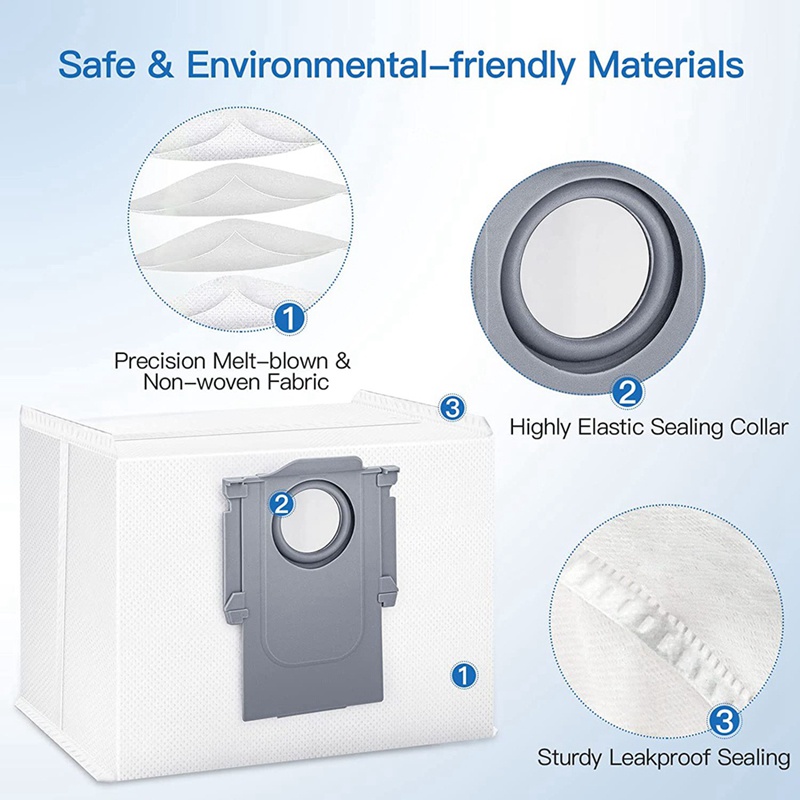 Set 15 Túi Đựng Máy Hút Bụi Roborock S7 MaxV Ultra Q5 Q5 + Q7 Q7 + Q7Max + T8 G10S G10PRO