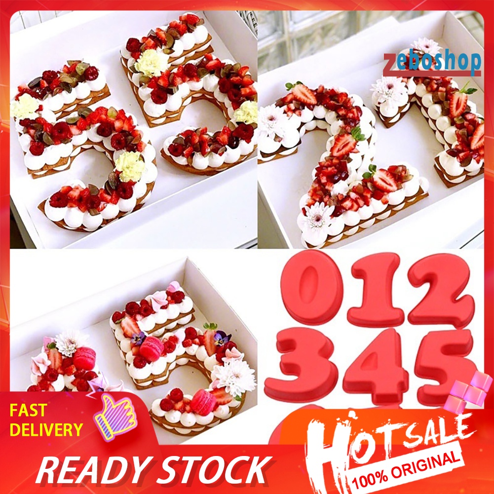 Khuôn Silicone Cấp Thực Phẩm Làm Bánh Hình Số DIY