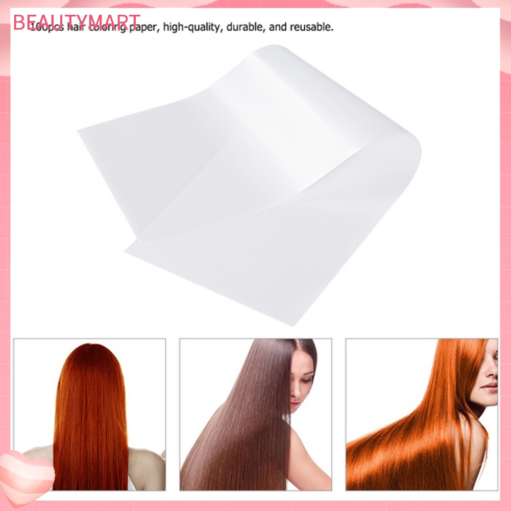 Set 100 Tấm Tách Giấy Bằng Nhựa Có Thể Tái Sử Dụng Cho Salon Làm Tóc