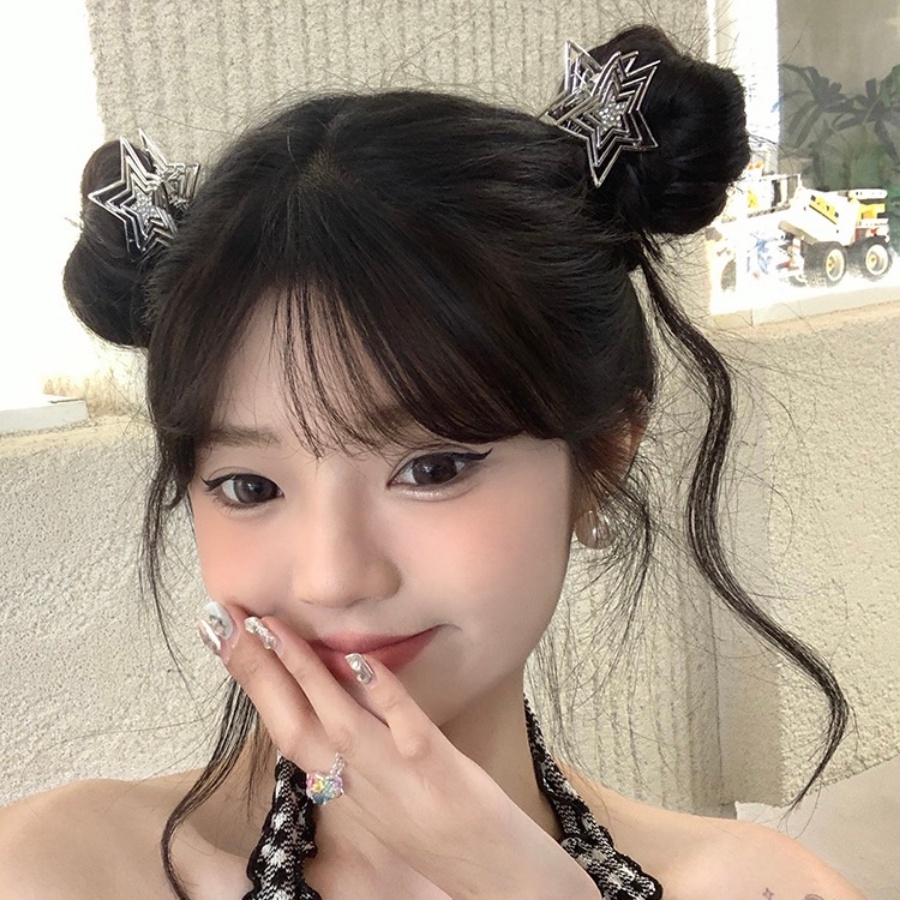 Kẹp Tóc Nhỏ Hình Ngôi Sao Đính Đá Pha Lê Bằng Hợp Kim Phong Cách Hàn Quốc Cho Nữ