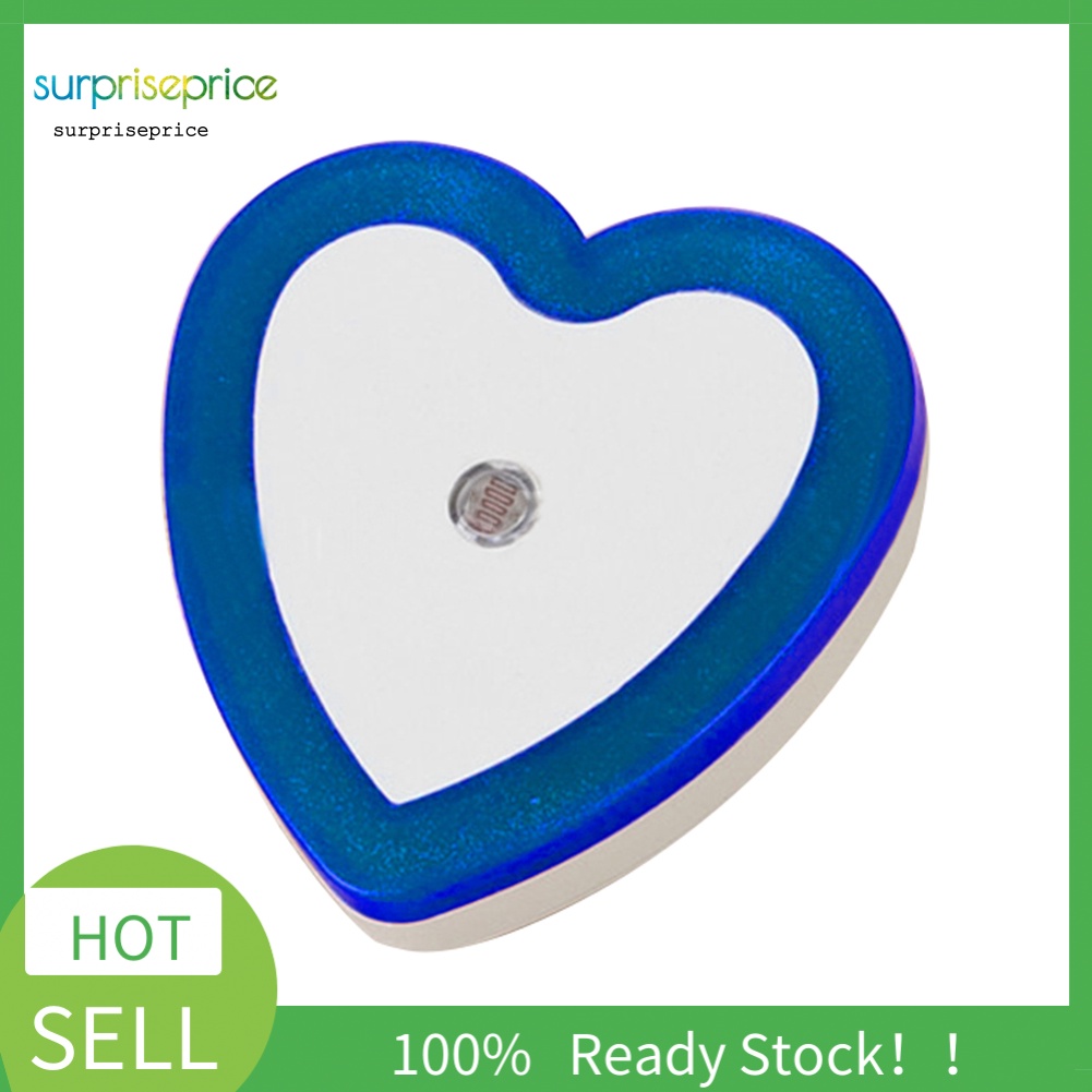 Đèn Ngủ LED Cảm Biến Hình Trái Tim Có Phích Cắm US Dùng Trang Trí Phòng Ngủ Của Bé