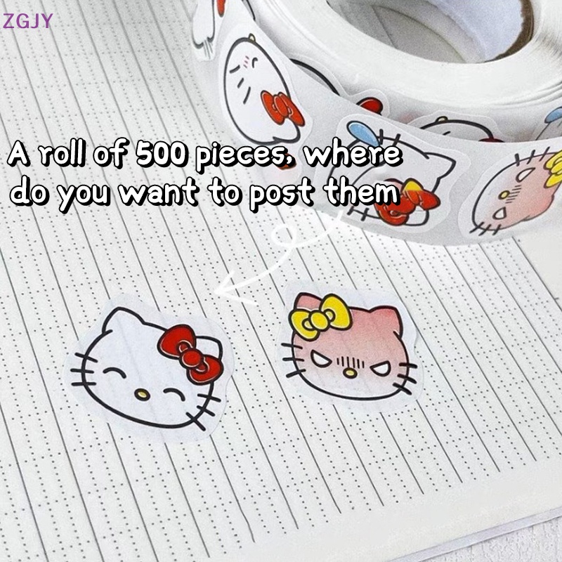 Bộ 500 Sticker Hello Kitty Pachacco Dễ Thương Chống Thấm Nước Dùng Để Trang Trí Sổ Tay / Nhật Ký Mới