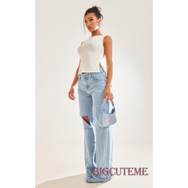 Áo Sát Nách Cổ Tròn Màu Trơn Xẻ Tà Bên Hông Thời Trang Mùa Hè Cho Nữ