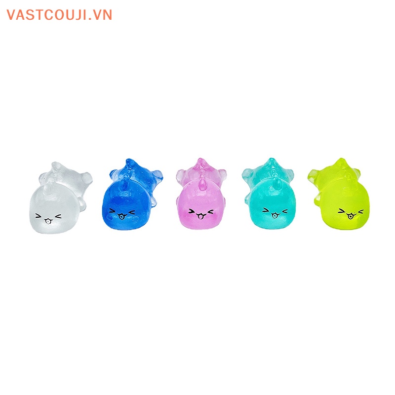 Bộ 2 Móc Khóa Hình Rồng Sữa Dạ Quang Mini Bằng Nhựa Resin