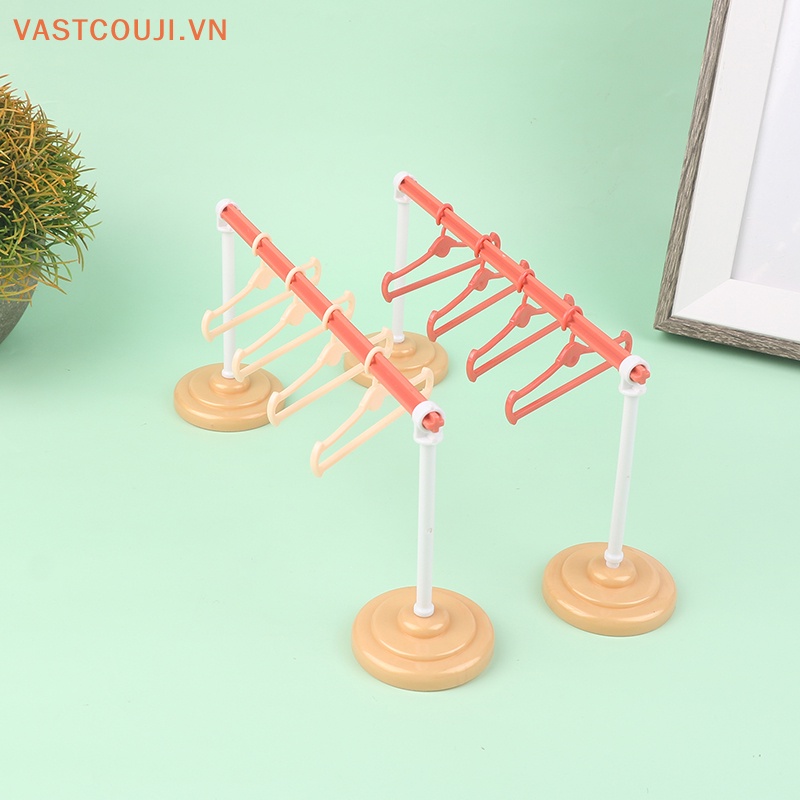 1 Bộ Móc Treo Quần Áo Mini Bằng Nhựa Hình VASTJI Dễ Thương