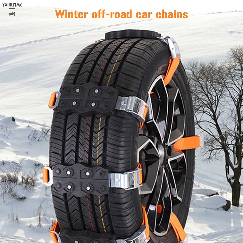 Set 1 / 2 Dây Xích Thoát Hiểm Chống Trượt Cho Bánh Xe Hơi