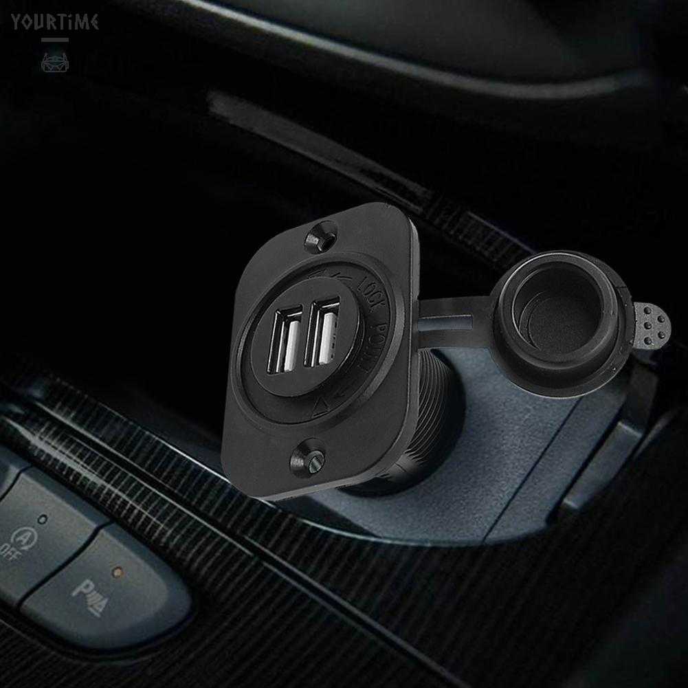 Ổ Cắm Sạc Hai Cổng USB 12V Chống Thấm Nước Cho Xe Hơi / Xe Máy /