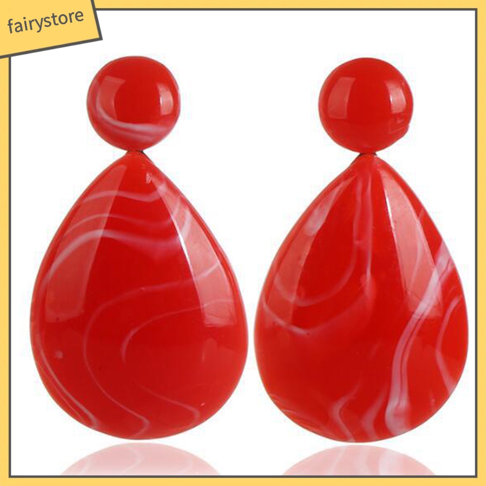 Bông Tai Hình Giọt Nước Bằng Nhựa Resin Đơn Giản Thời Trang Cho Nữ