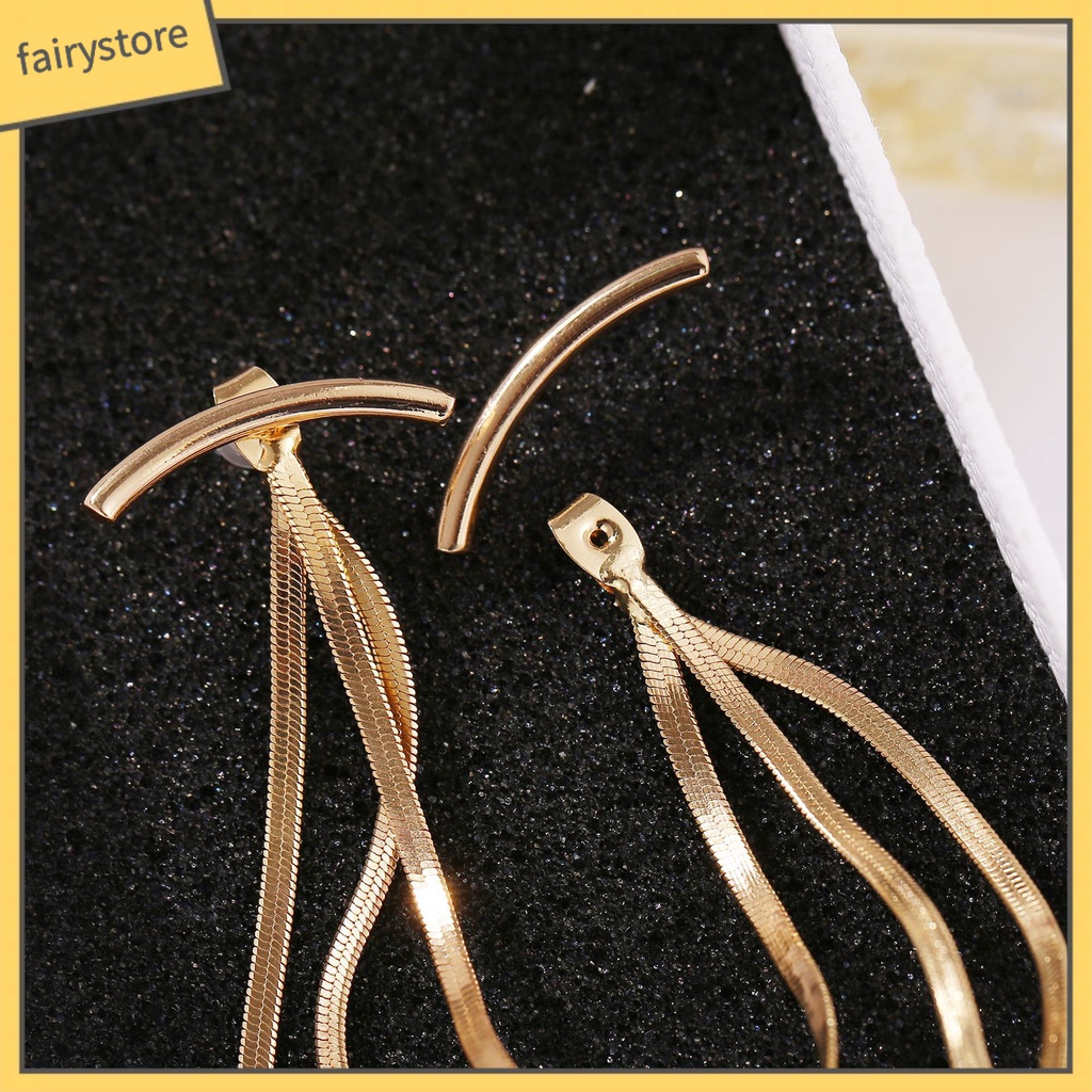 1 Đôi Bông Tai Dáng Dài Hình Rắn Phong Cách Bohemian Thời Trang