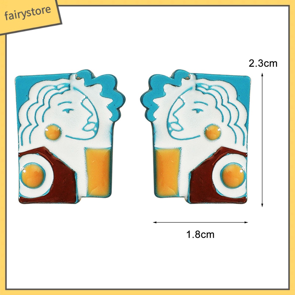 [FRO] Bông Tai Hợp Kim Họa Tiết Chân Dung Maya Sacrificial Thời Trang Dự Tiệc