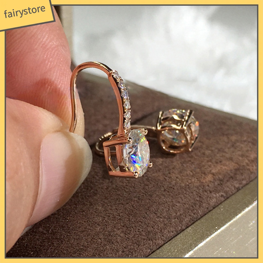 Bông Tai Tròn Đính Đá Zircon Thời Trang Giáng Sinh Dành Cho Nữ