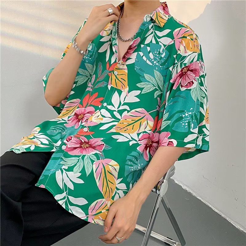 Áo Sơ Mi Tay Ngắn In Họa Tiết Phong Cách Hawaii Thời Trang Mùa Hè Cho Nam