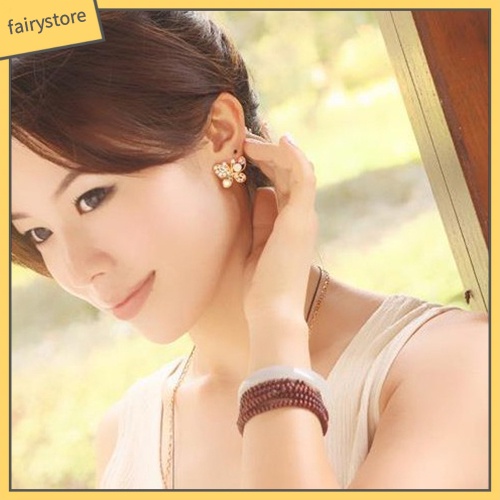 Bông Tai Hình Bướm Đính Đá Thời Trang Dành Cho Nữ