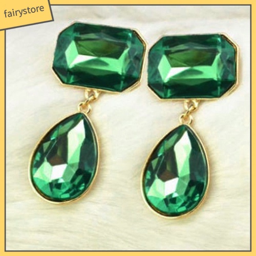 Bông Tai Hình Giọt Nước Đính Đá Acrylic Sang Trọng Cho Nữ