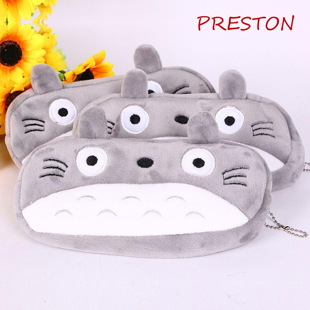 Preston Túi Đựng Bút / Tiền Xu / Mỹ Phẩm Đa Năng Hình Totoro Dễ Thương Cho Học Sinh