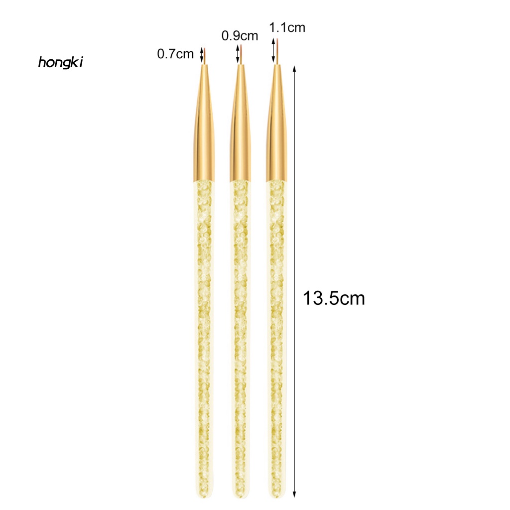 Set 3 Bút Trang Trí Móng Tay Nghệ Thuật Tuyệt Vời Hữu Ích