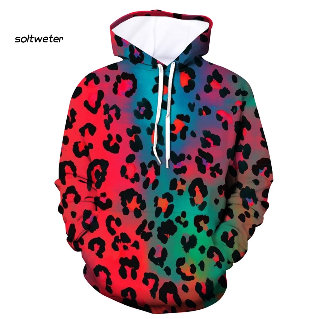 Áo Hoodie In Họa Tiết Da Báo 3D Chống Nhăn / Mòn Thời Trang Cho Tuổi Teen