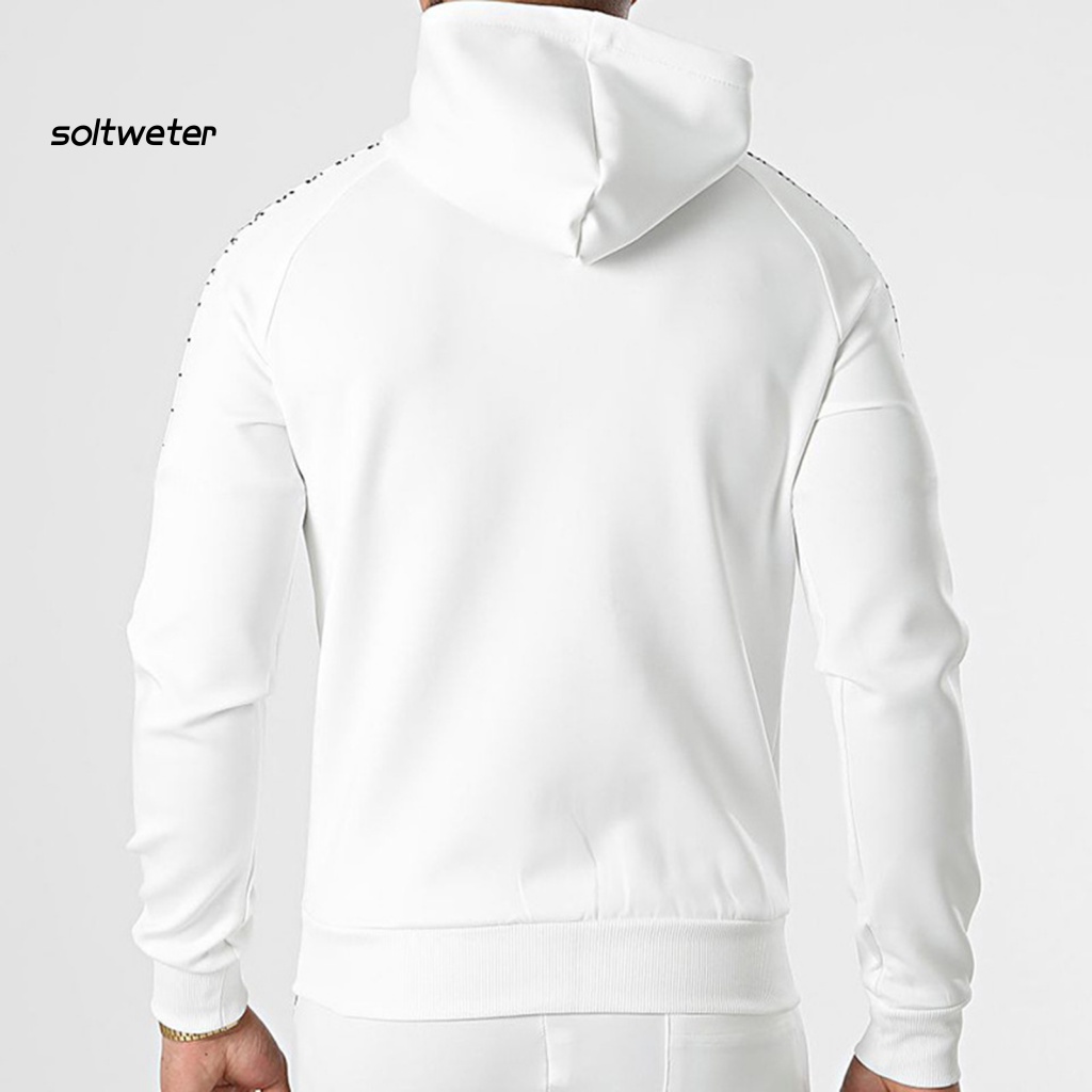 St Áo Khoác Cotton Pha Có Mũ Trùm In Họa Tiết Mịn Màng Thoải Mái Mùa Thu Cho Nam