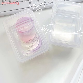 Hộp lưu trữ kích thước nhỏ Hộp đựng thẻ nhãn dán văn phòng phẩm hộp lưu trữ trong suốt mới