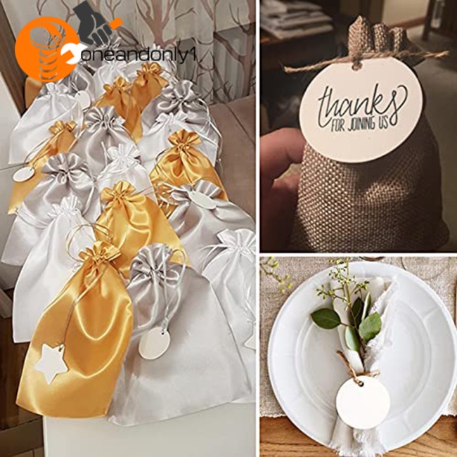 Set 100 Thẻ Giấy Tròn 6cm 20m Dùng Để Trang Trí Tiệc Cưới / Sinh Nhật / Giáng Sinh Diy