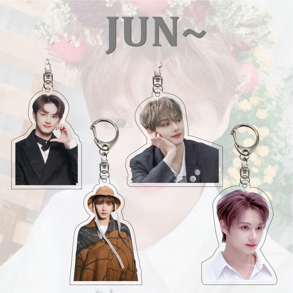 1 Móc Chìa Khóa Acrylic Hình Nhóm Nhạc SEVENTEEN JUN HOSHI WONWOO WOOZI