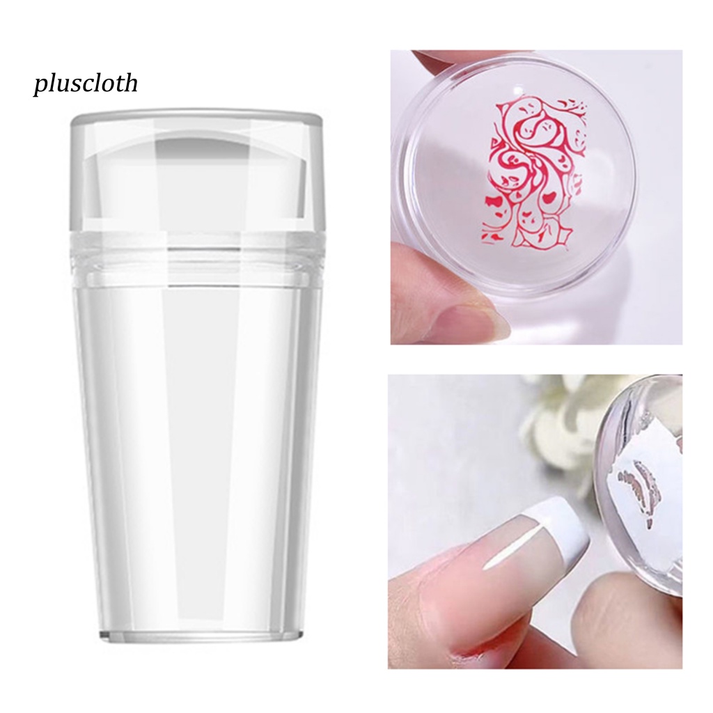 Set 2 Khuôn In Móng Tay Bằng Silicone Có Nắp Tiện Dụng