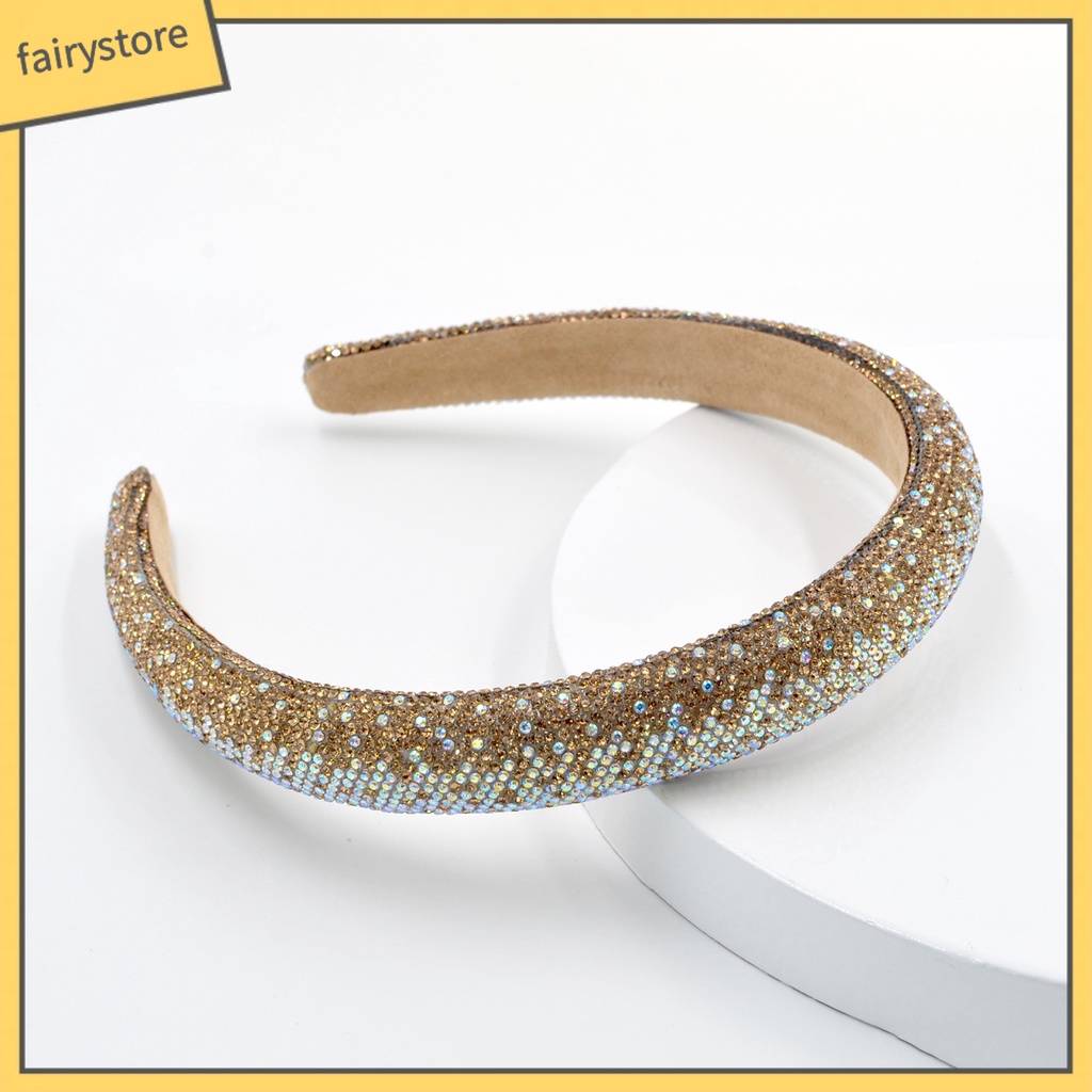 Băng Đô Cài Tóc Đính Đá Lấp Lánh Phong Cách Baroque