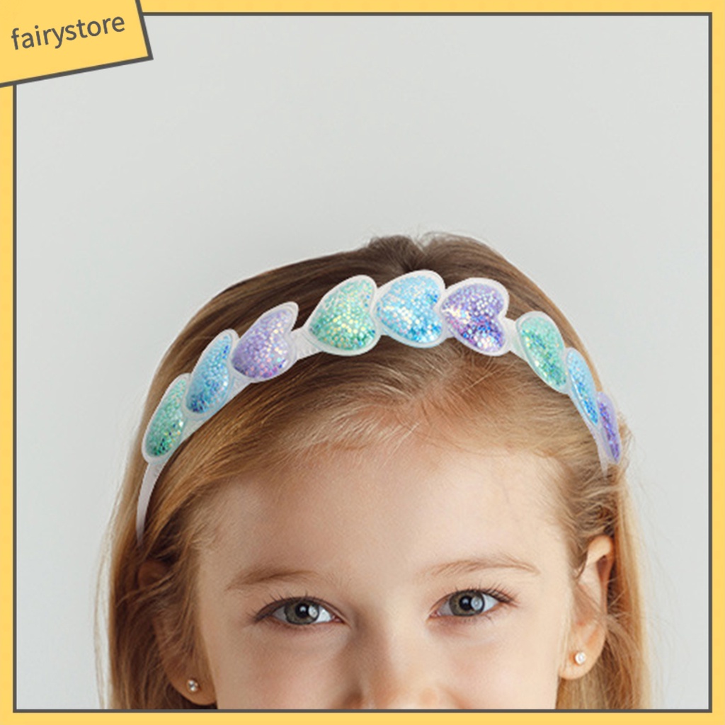 Cài Tóc Hình Trái Tim Trong Suốt Đính Kim Sa Lấp Lánh Dễ Thương Cho Nữ