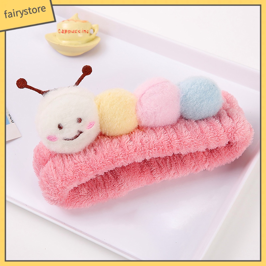 Băng Đô Trang Điểm / Trang Điểm Cài Tóc Hình Sâu Màu Sắc Ngọt Ngào Co Giãn Tốt Tiện Dụng