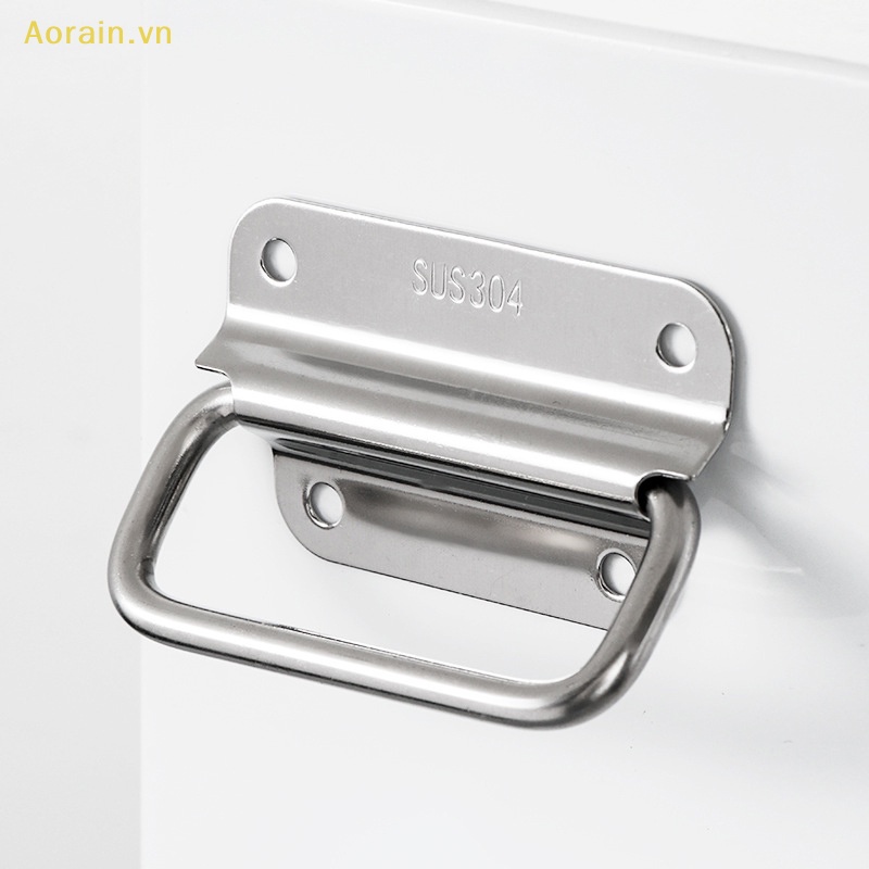 {Aorain} Tay Cầm Hộp Công Cụ Bằng Thép Không Gỉ Cứng Có Thể Gấp Lại Dễ Dàng Cài Đặt Cho Đồ Nội