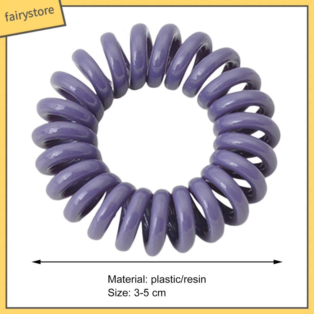 Dây Buộc Tóc Dạng Xoắn Ốc Gọn Nhẹ Không Để Lại Dấu Vết Nhiều Màu Sắc Đơn Giản Cho Nữ