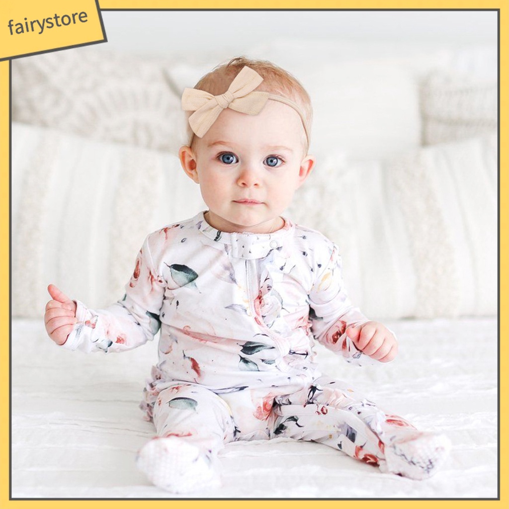 Băng Đô Đính Nơ Siêu Nhẹ Co Giãn Tốt Màu Sắc Tinh Khiết Cho Bé