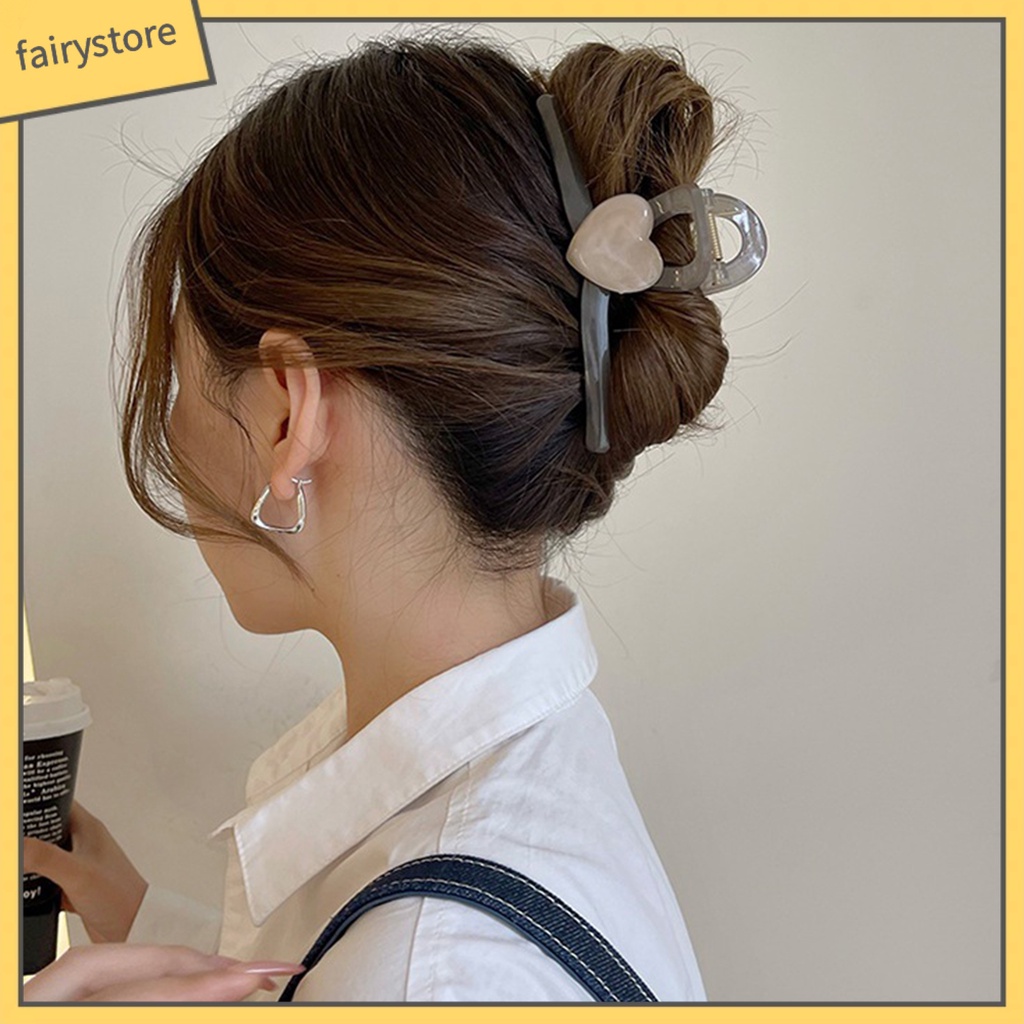 Kẹp Tóc Càng Cua Hình Trái Tim Màu Sắc Ngọt Ngào Cho Nữ