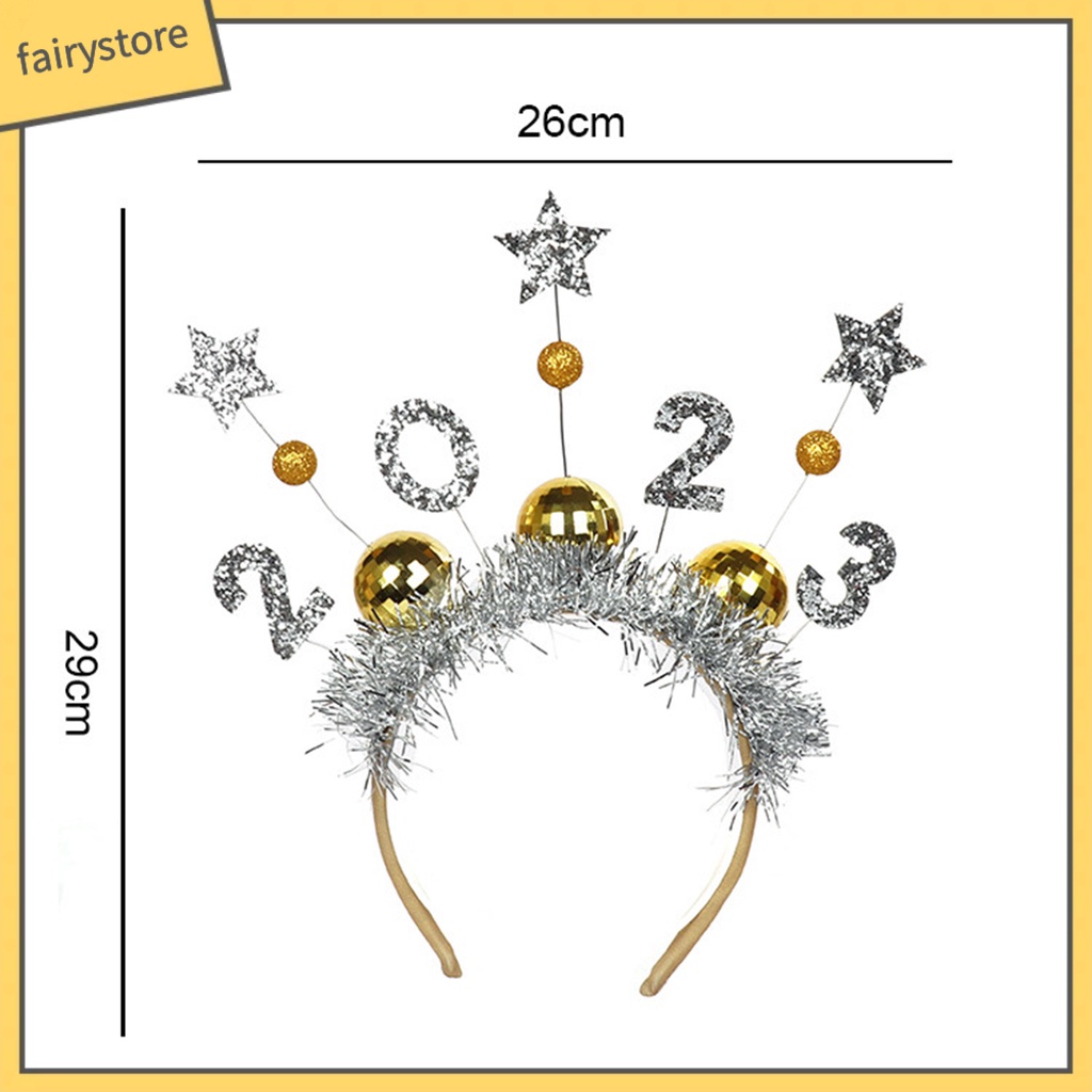 Băng Đô Cài Tóc Co Giãn Chống Trượt Trang Trí Năm Mới