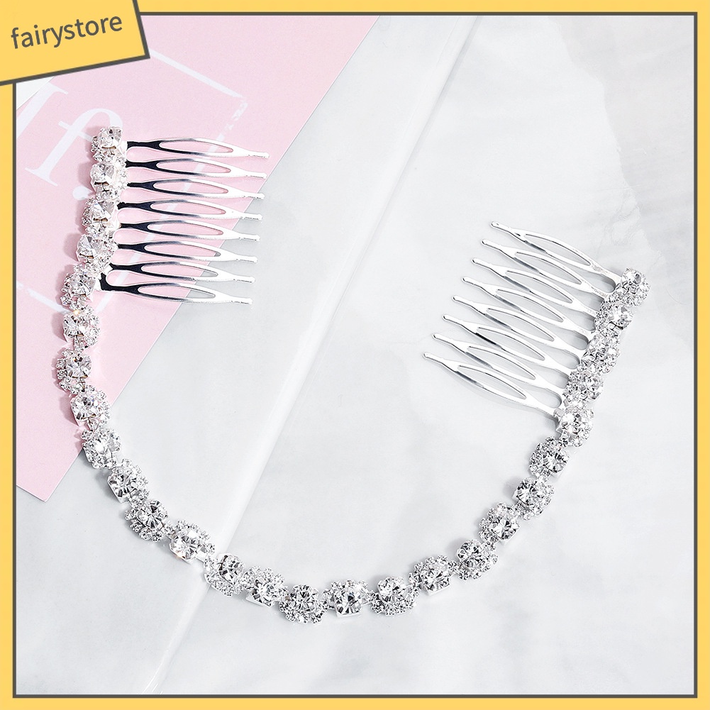 Lược Cài Tóc Đính Đá Trang Điểm Cô Dâu Sang Trọng