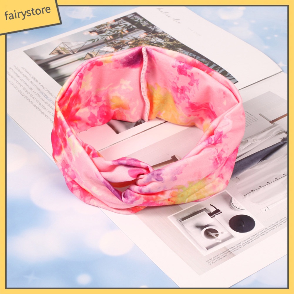 Băng Đô Cài Tóc Thắt Nút Họa Tiết Hoa Dùng Rửa Mặt / Trang Điểm Cho Nữ