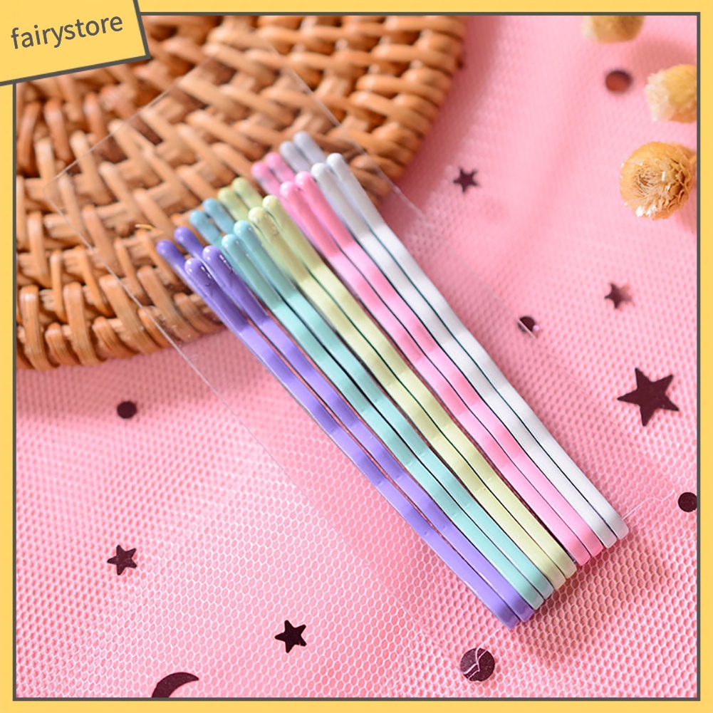 Set 10 Kẹp Tóc Lượn Sóng Màu Cầu Vồng Cho Nữ