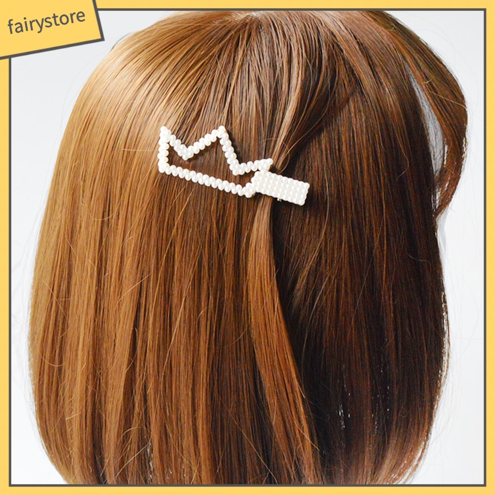 Kẹp TóC HìNh Nơ / TráI Tim ĐíNh NgọC Trai Giả Dễ Thương Cho Nữ