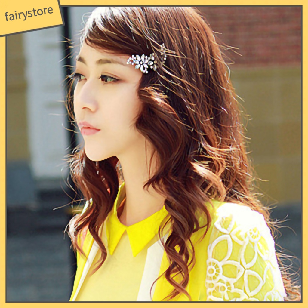 Kẹp Tóc Hình Cánh Hoa Trong Suốt Bằng Hợp Kim Tinh Tế Cho Đám Cưới