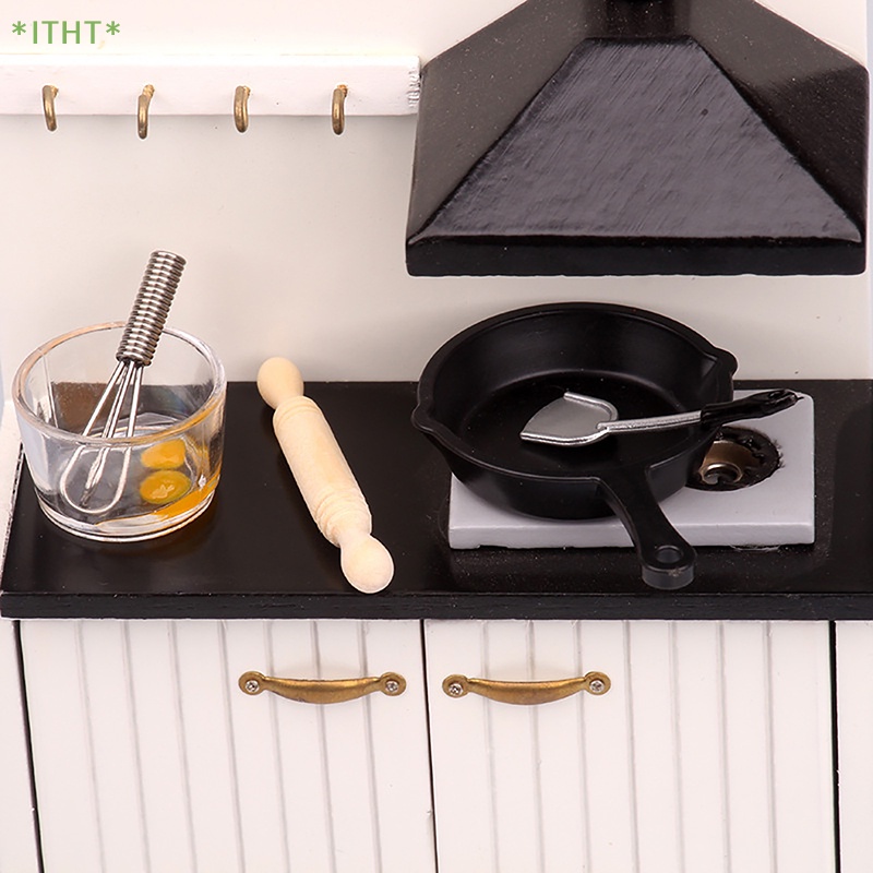 1 Bộ Dụng Cụ Đánh Trứng Tỉ Lệ 1: 12 Dành Cho Nhà Búp Bê Mới